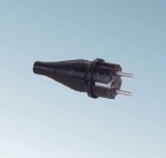 Wtyk gumowy 2P+Z , 16A , 250V , IP44