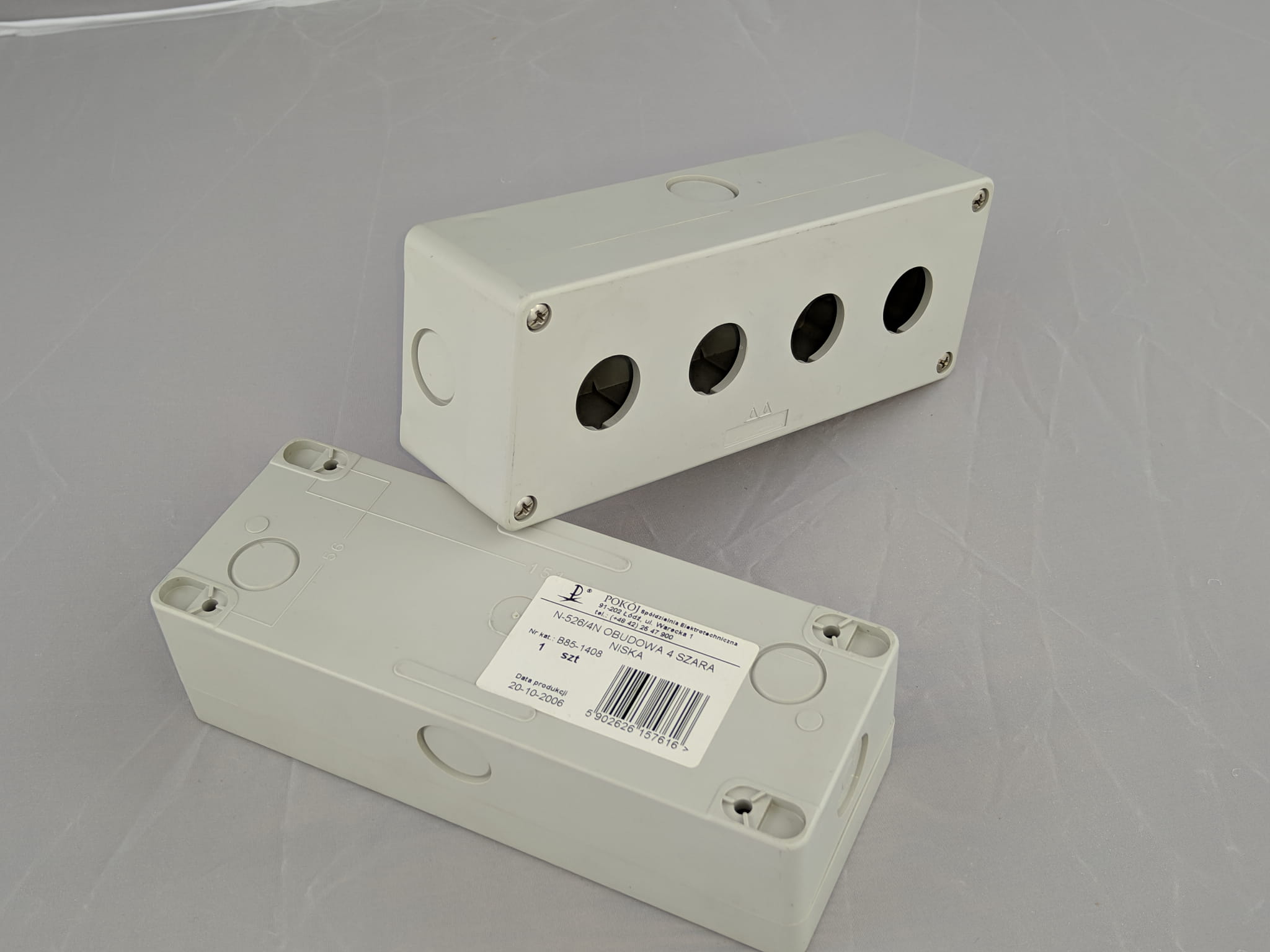 Obudowa N-526/4N szara niska (kaseta na przyciski, lampki) (B85-1408)
