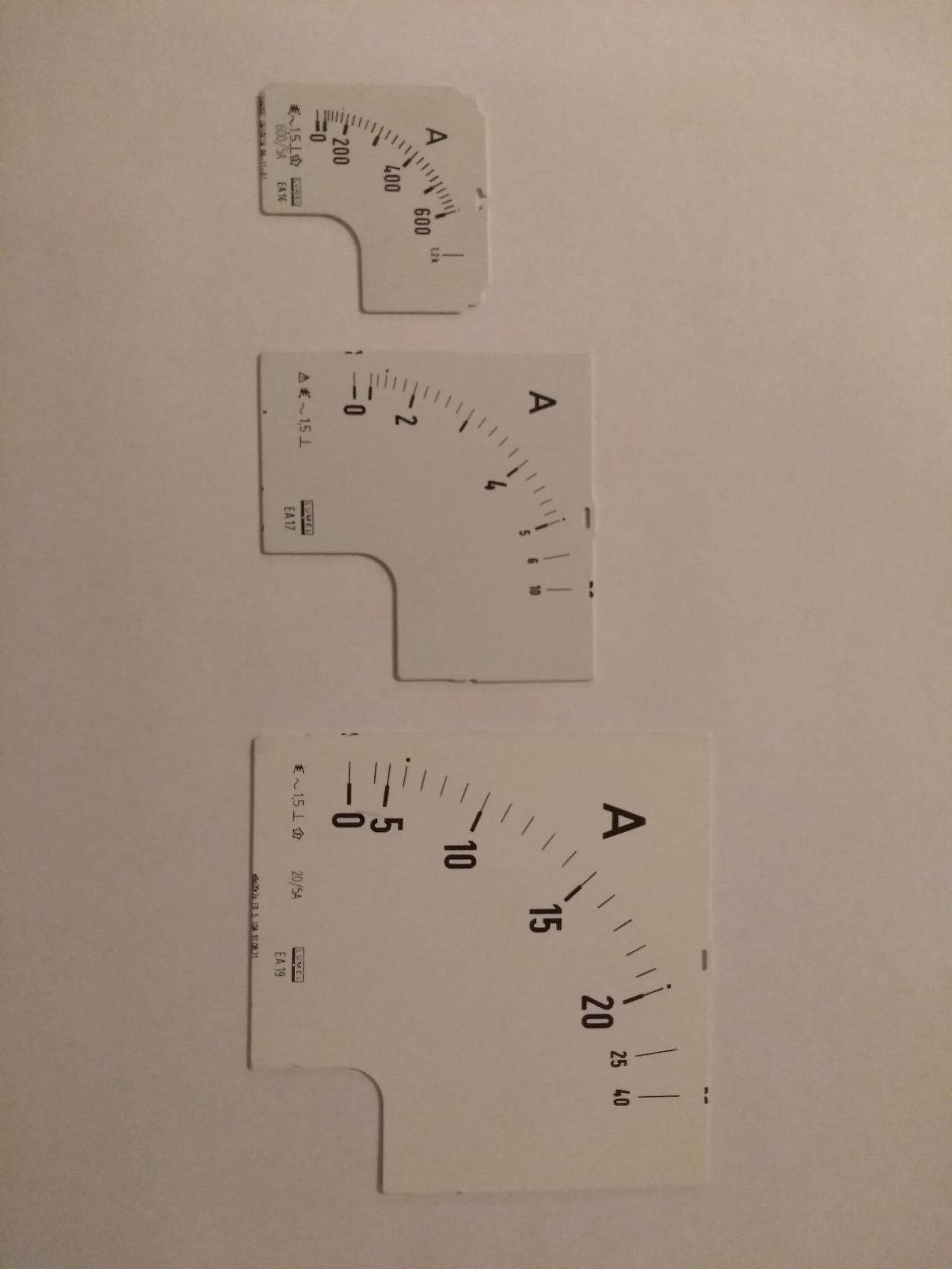 Podzielnie (skale) do starych mierników LUMEL EA16, EA17, EA19, EA12 (3014)