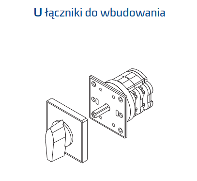 4G10-11-U Przełącznik zmiany kierunku obrotów, montaż tablicowy, 3-biegunowy, 10A