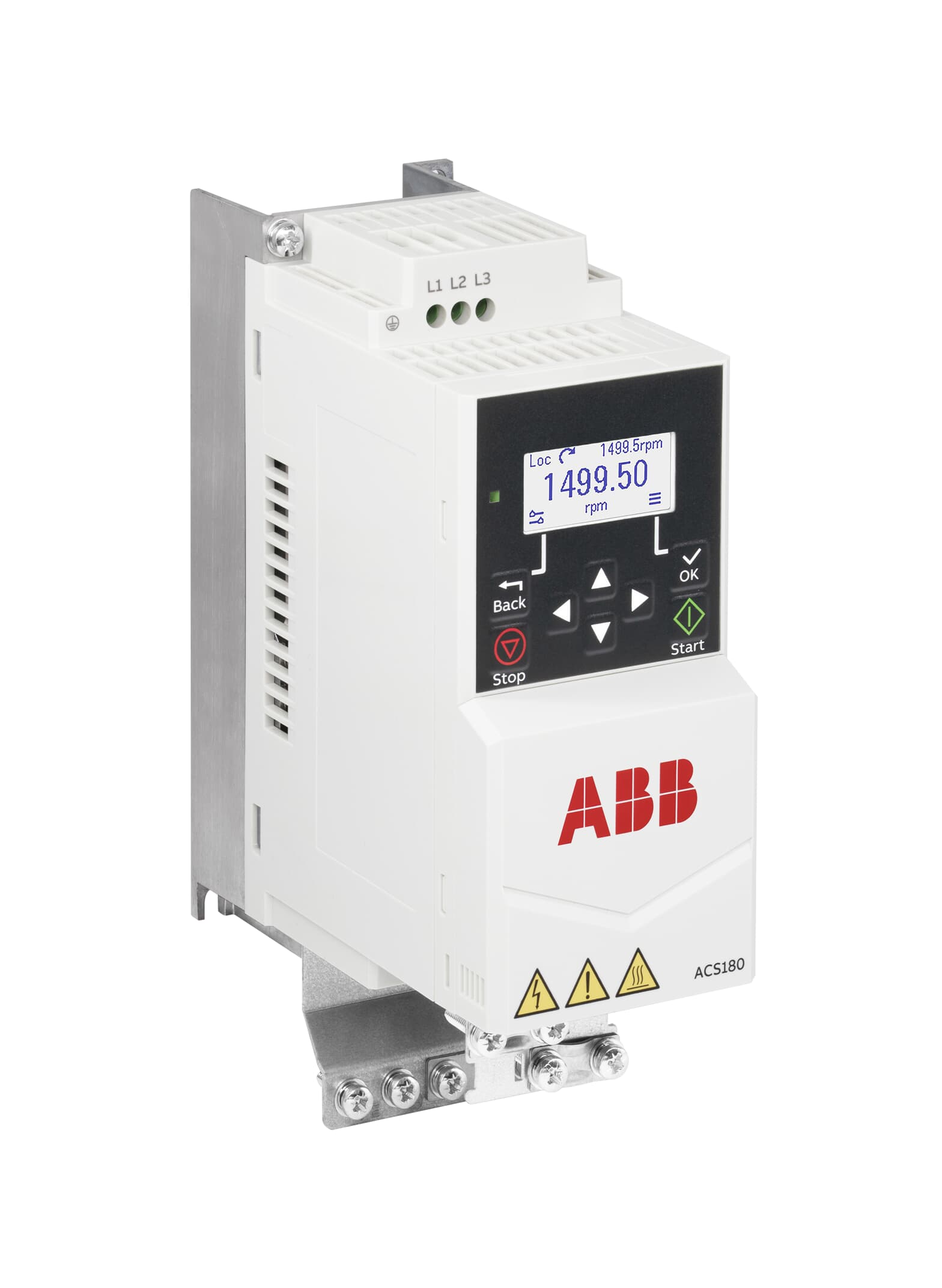 ACS180-04S-03A3-4 Przemiennik 1,1kW, 3,3A, 3x380-480V, Filtr EMC Kat. C3, ikonowy panel sterowania (3AXD50000716647)