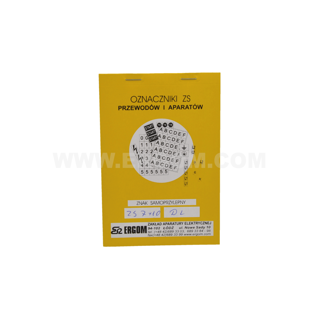 ZS 7X10/CY Oznacznik CYFRY (E04ZP-02030101700)
